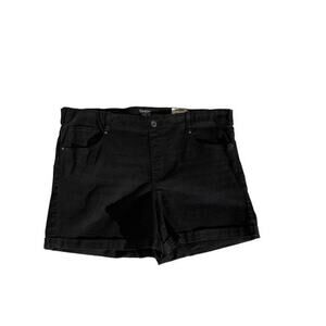 Time and Tru Denim Shorts Pull‎ on Black Women  XL  NWT